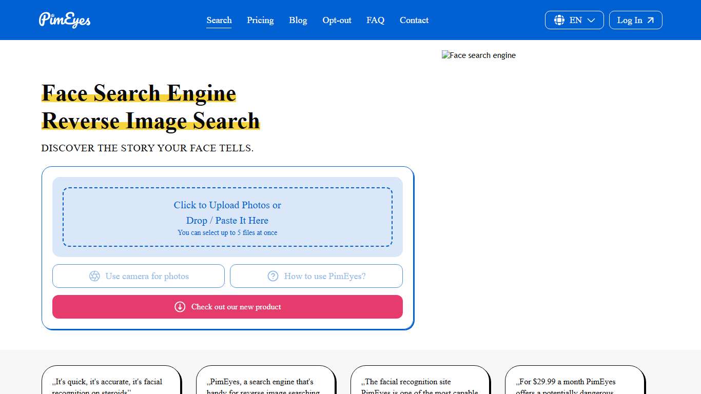 PimEyes: Face Recognition Search Engine and Reverse Image Search